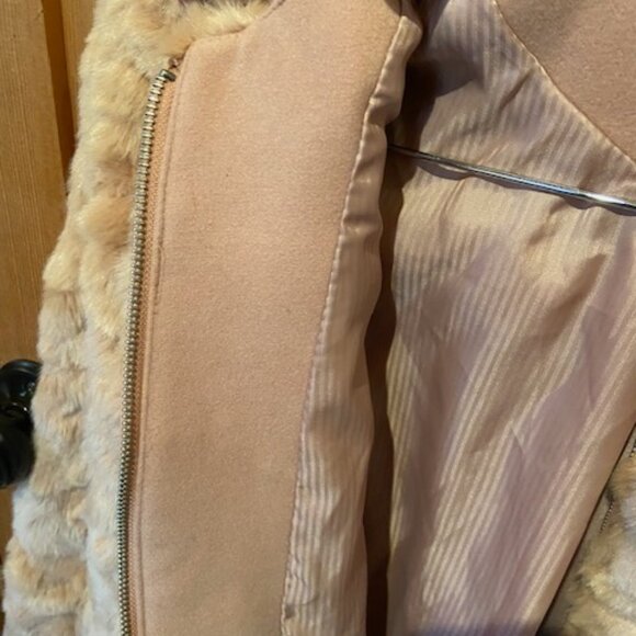 Faux Fur Rose Mauve Suede Forever 21 Womens Jacket Sz Small - Picture 4 of 5
